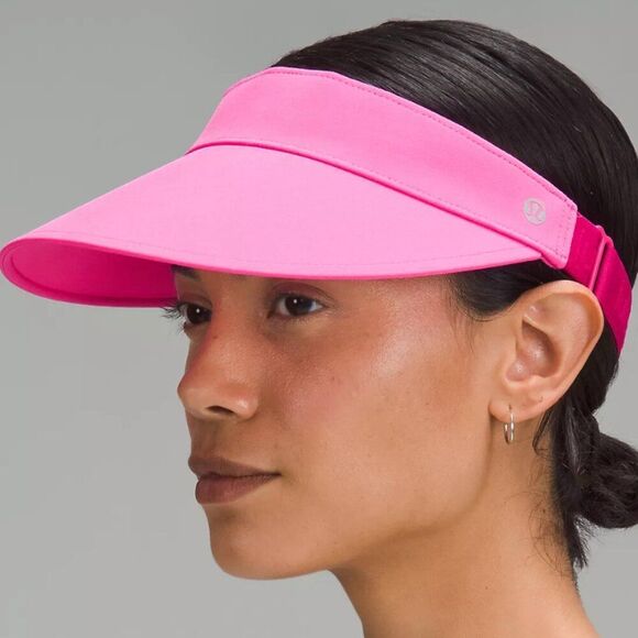 NWT Women Fast Paced Wide Band Running Visor Pow Pink One Size - Picture 1 of 7